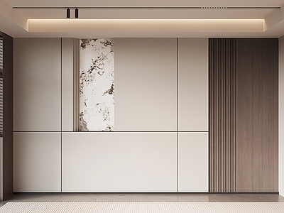 现代极简床头背景墙