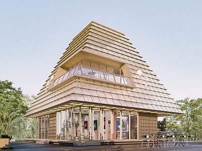 现代小公建 商业建筑 餐饮建筑 小公建