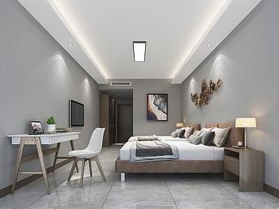 现代简约宿舍 宿舍 公寓 卧室 标间 客房