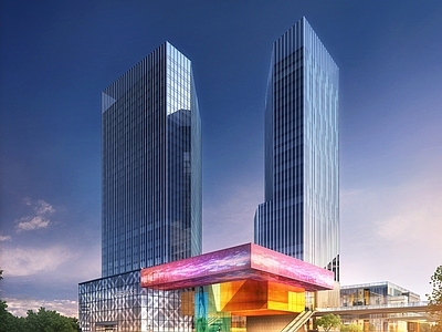 现代主义商业综合体 商业 办公楼 商住楼