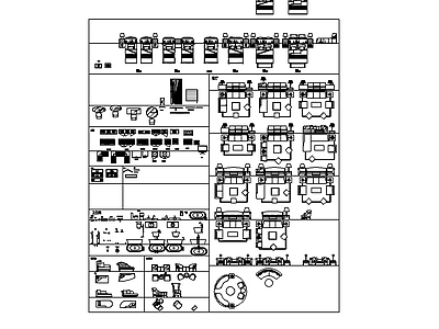 现代简约家具图库 户外家具 施工图