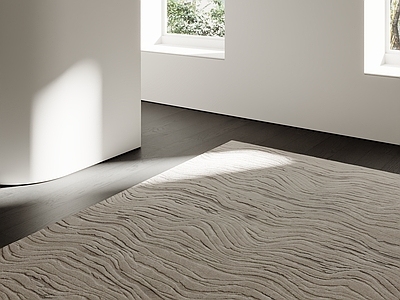 极简毛绒地毯 客厅地毯 卧室地毯 中古地毯 奶油地毯 现代