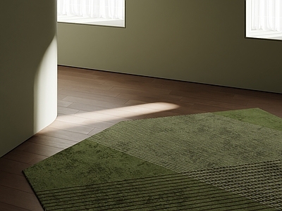 极简异形地毯 儿童房地毯 绿色地毯 现代地毯 原木地毯 美式地毯