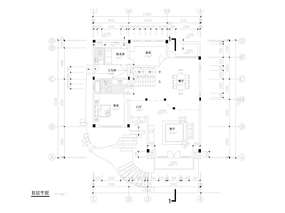 美式别墅建筑 独栋别墅 自建房 施工图