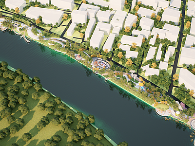 现代主义景观滨水景观