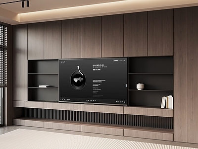 现代极简电视背景墙