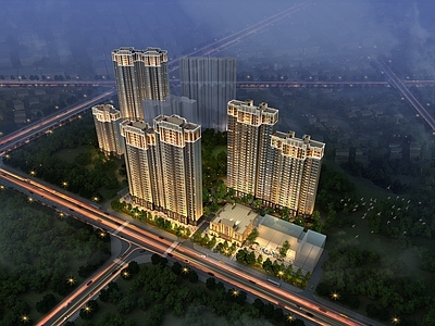 新古典主义小高层住宅楼 美好集团住宅 住宅规划 售楼部