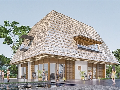 新中式餐饮建筑 现代商业建筑 餐饮建筑