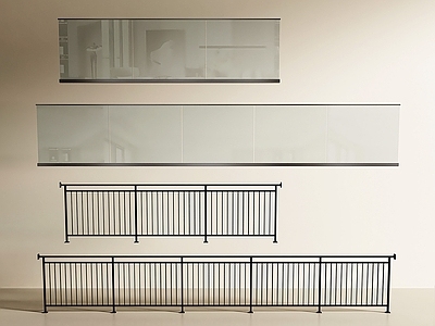 现代简约栏杆 现代玻璃栏杆 玻璃栏杆 栏杆 护栏 玻璃护栏