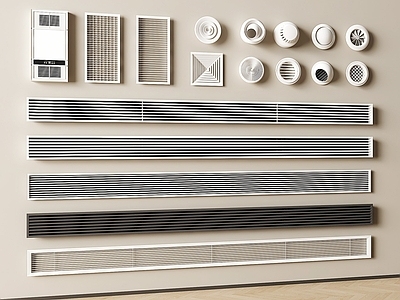 极简空调出风口 现代空调出风口 出风口 圆形出风口 通风口