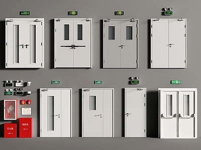现代简约双开门 现代消防门 消防门 双开门 子母门 单开门