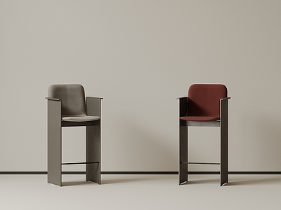 极简吧椅 现代中古吧椅 复古吧椅 极简布艺吧凳 侘寂木吧凳 金属吧凳