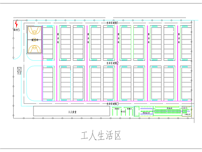 模块化住宅 工人生活区 工人宿舍 临建板房 活动板房 工人居住区 施工图