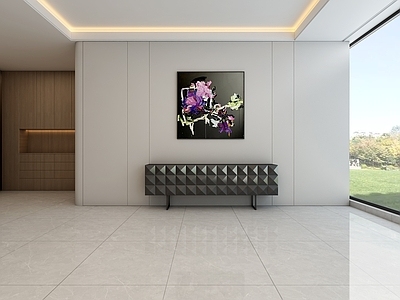 现代极简横厅 餐边柜 电视墙 现代风