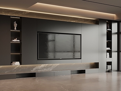 极简电视背景墙