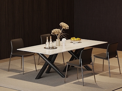 现代极简餐桌椅