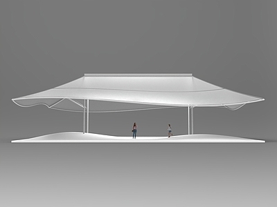 极简主义膜结构 快闪膜装置 商业广场装置 夜市景观 中式廊亭 网红膜结构