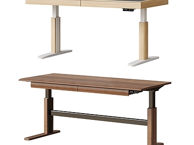现代简约书桌 电动升降桌 带抽屉书桌 实木办公桌 办公桌学习桌 工作台