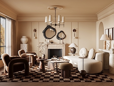 中古风家居客厅 法式中古风客厅