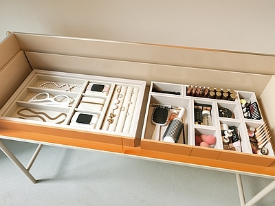 奶油风首饰柜 托底抽 手表梳妆收纳盒 首饰盒  珠宝 饰品收纳