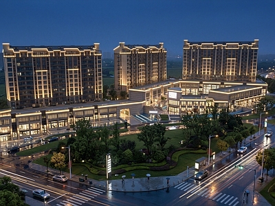 现代商业综合体景观 商业街