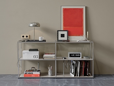 极简置物架 意式轻奢置物架 装饰架