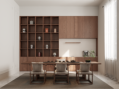 新中式茶室 茶桌椅组合