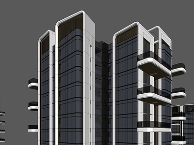 现代主义小区建筑 成都麓湖 金麟樾 四代住宅