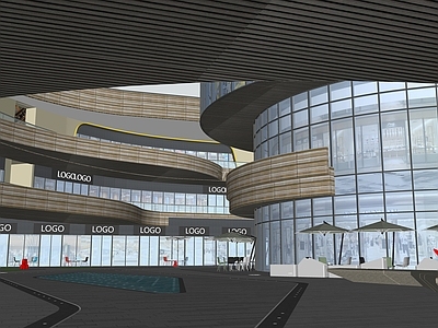 现代主义商业综合体景观 商业综合体 商业空间