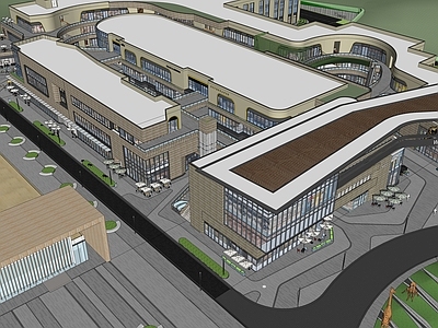 现代主义商业街 商业综合体 商业街 商业建筑