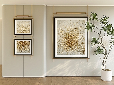 现代装饰画 油画组合 肌理画 玄关装饰画