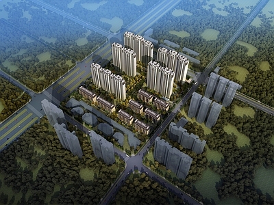 新古典主义小高层住宅楼 现代住宅