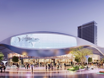 现代商业综合体景观 入口景观 商业景观