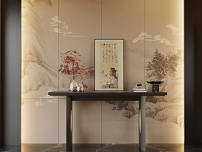 新中式玄关 端景台 玄关柜