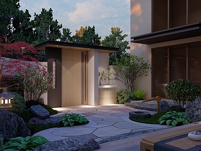 日式禅意别墅庭院 日式庭院 禅意空间