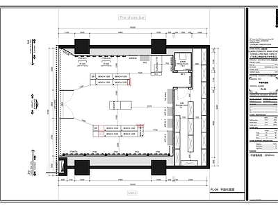 现代鞋店 匡威运动滑板鞋 匡威经典帆布鞋 阿迪达斯运动鞋 耐克运动鞋 跑步鞋 施工图