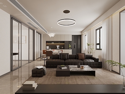 现代简约客餐厅