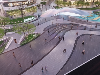 现代商业景观风格商业综合体景观 商业广场景观 商业入口景观