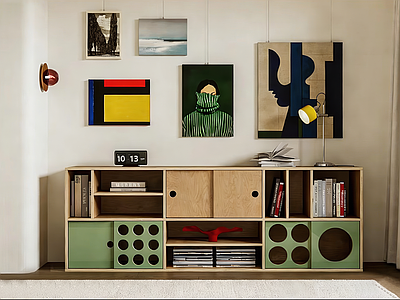 北欧家居客厅 中古现代玄关柜