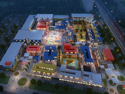 集装箱模块化设计商业街 魔方市场 集装箱商业