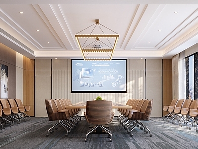 现代简约会议室 办公会议室 会议室 酒店会议室 大会议室 公司会议室