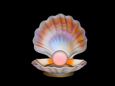 新古典其他摆件 贝壳珍珠雕塑