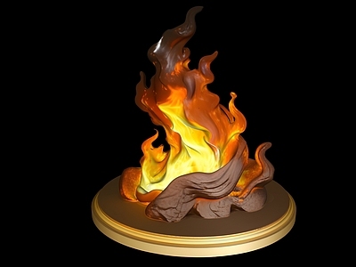 奇幻写实其他摆件 火焰艺术装置