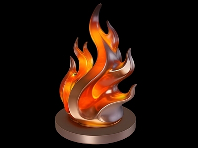 现代艺术雕塑雕塑摆件 火焰艺术装置