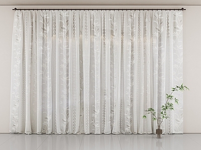 现代简约通用窗帘 法式纱帘