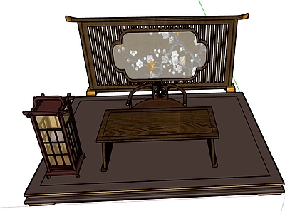 新中式茶桌椅 坐塌 座椅 古代家具
