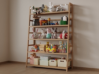 日式原木风置物架