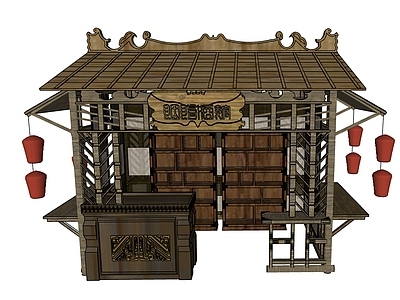 新中式木屋 铺面 古代铺面
