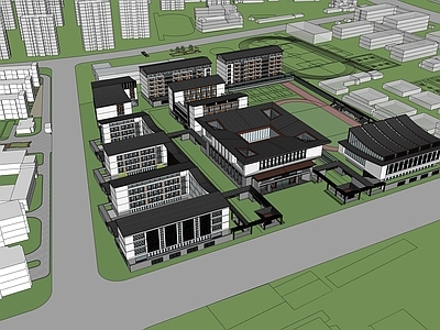 新中式学校建筑 学校建筑