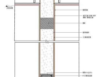 墙面节点 壁纸大样 施工图